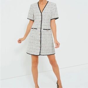 White Tweed Josephine Dress
